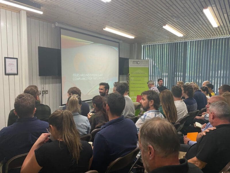 Shaun De La Rue from Thermal & Acoustics Ltd presents at MC head office!