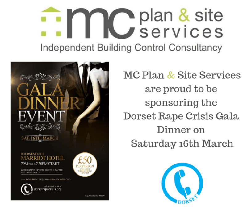 MC Plan & Site Services sponsor Dorset Rape Crisis Gala Dinner